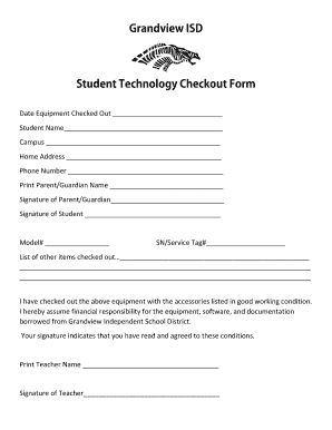 Student Technology Checkout Form