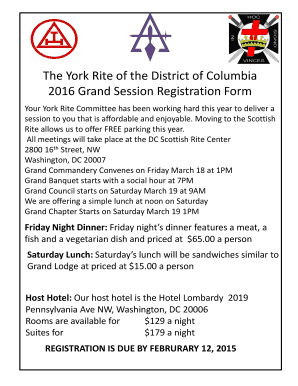 The York Rite of the District of Columbia 2016 Grand