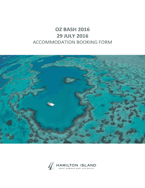 Hamilton Island Accommodation Booking Form