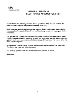 General Safety in Electronics Assembly Test