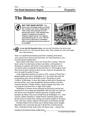 The Great Depression Begins Biography