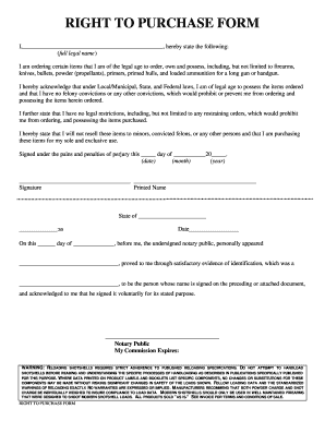 Right to Purchase Form