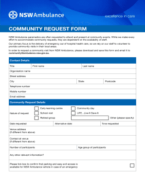 Community Request Form