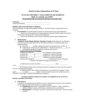 Plan de Control y Tratamiento de Diabetes