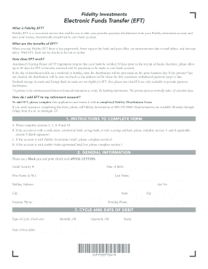 Fidelity EFT Application Form