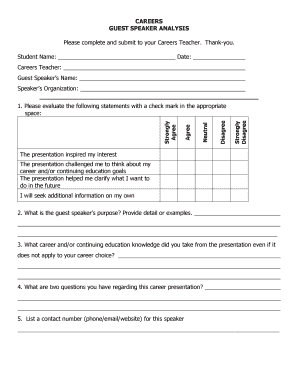 Guest Speaker Analysis Form