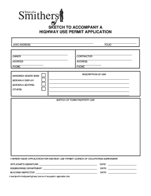 Highway Use Permit Application