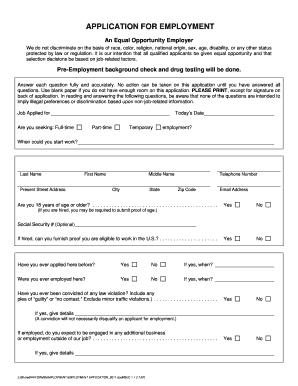 Employment Application Form