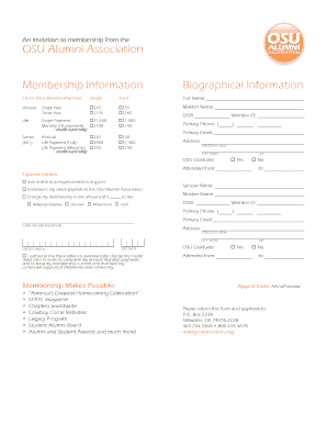OSU Alumni Association Membership Application