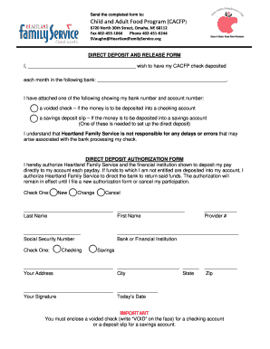 Direct Deposit Authorization Form