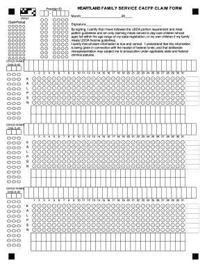 CACFP Claim Form