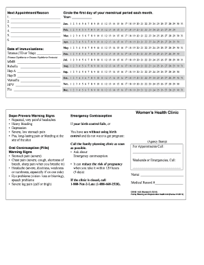 Women's Health Clinic Menstrual and Immunization Tracker