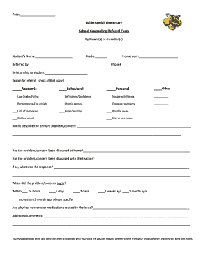 School Counseling Referral Form