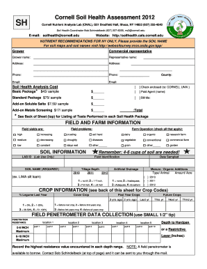 Cornell Soil Health Assessment Form