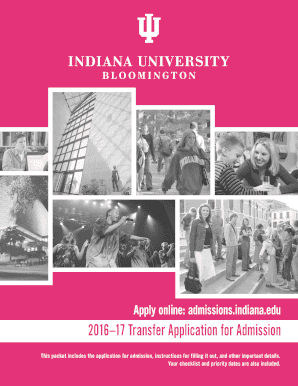 Indiana University Transfer Application