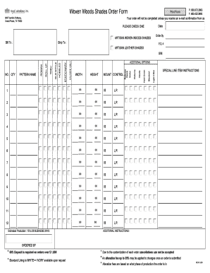 Woven Woods Shades Order Form