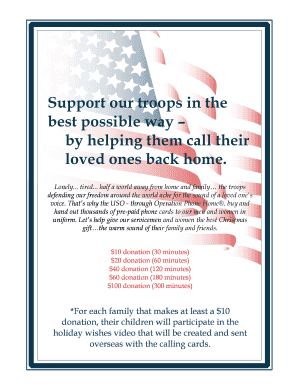 USO Operation Phone Home Donation Form