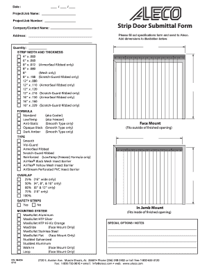 Strip Door Submittal Form