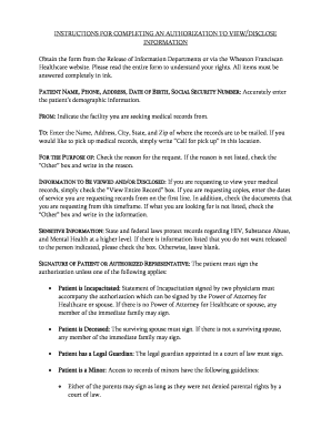 Authorization to View/Disclose Medical Records