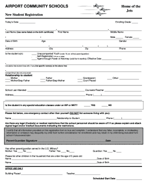 Sworn statement sample - Middle School Students Grades 58