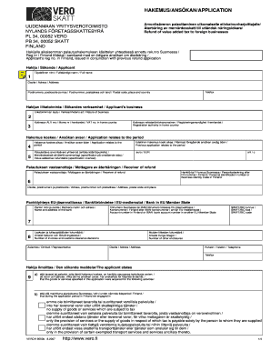 Finland VAT Refund Application