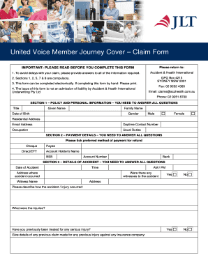 Accident and Health International Claim Form