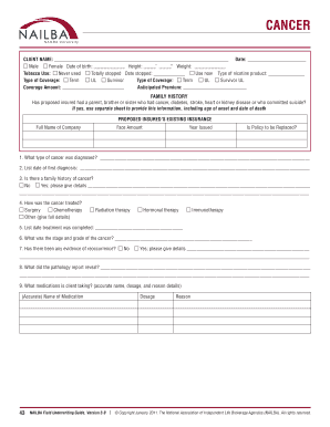 Cancer Insurance Application Form
