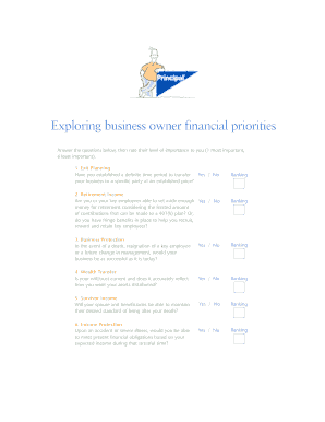 Business Financial Priorities Survey