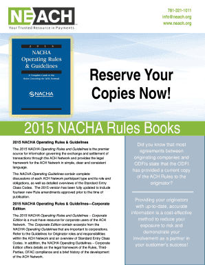 2015 NACHA Operating Rules & Guidelines Order Form