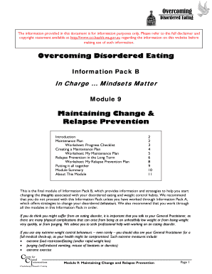 Overcoming Disordered Eating Module 9