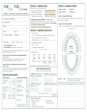 Snap-On Smile Order Form