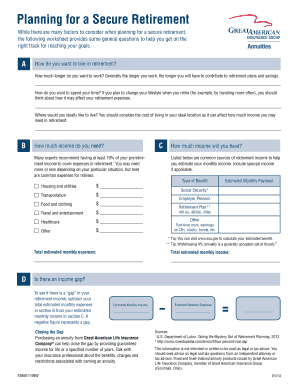 Retirement Planning Worksheet