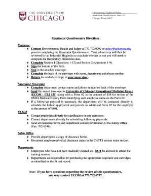 OSHA Respirator Medical Evaluation Questionnaire