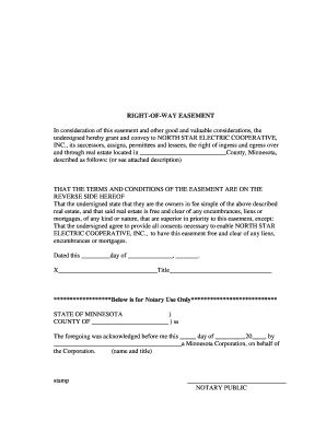 Right-of-Way Easement Agreement