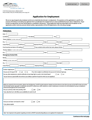 Western Growers Employment Application