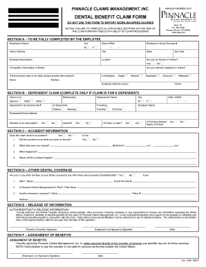 Dental Benefit Claim Form