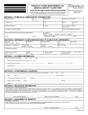 Medical Benefit Claim Form