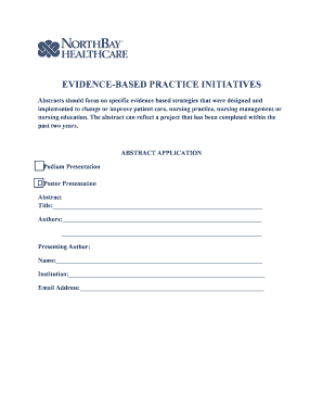 Evidence-Based Practice Abstract Application