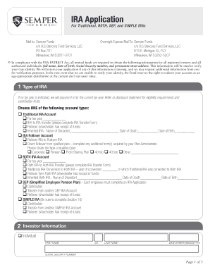 IRA Application Form