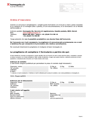Ordine d’inserzione