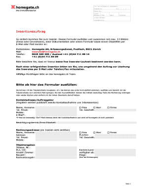 Insertionsauftrag