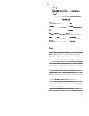 Incident Statement Form