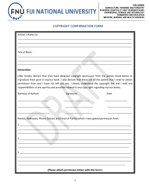 Copyright Confirmation Form