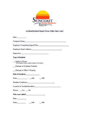 Accident/Incident Report Form