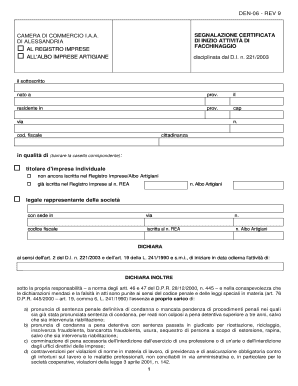 Segnalazione Certificata di Inizio Attività di Facchinaggio