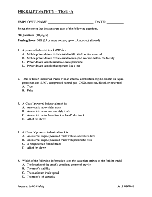 Forklift Safety Test