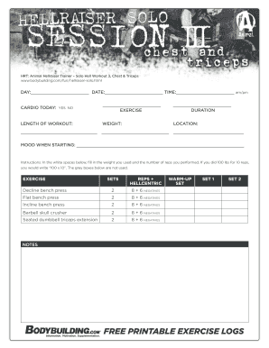 Hellraiser Trainer Chest & Triceps Workout Form