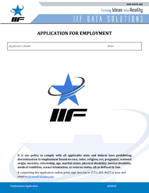 Employment Application Form