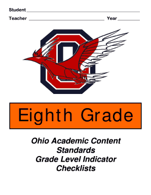 Ohio Grade Level Indicators Checklist