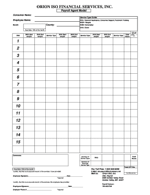 Orion ISO Payroll Agent Model